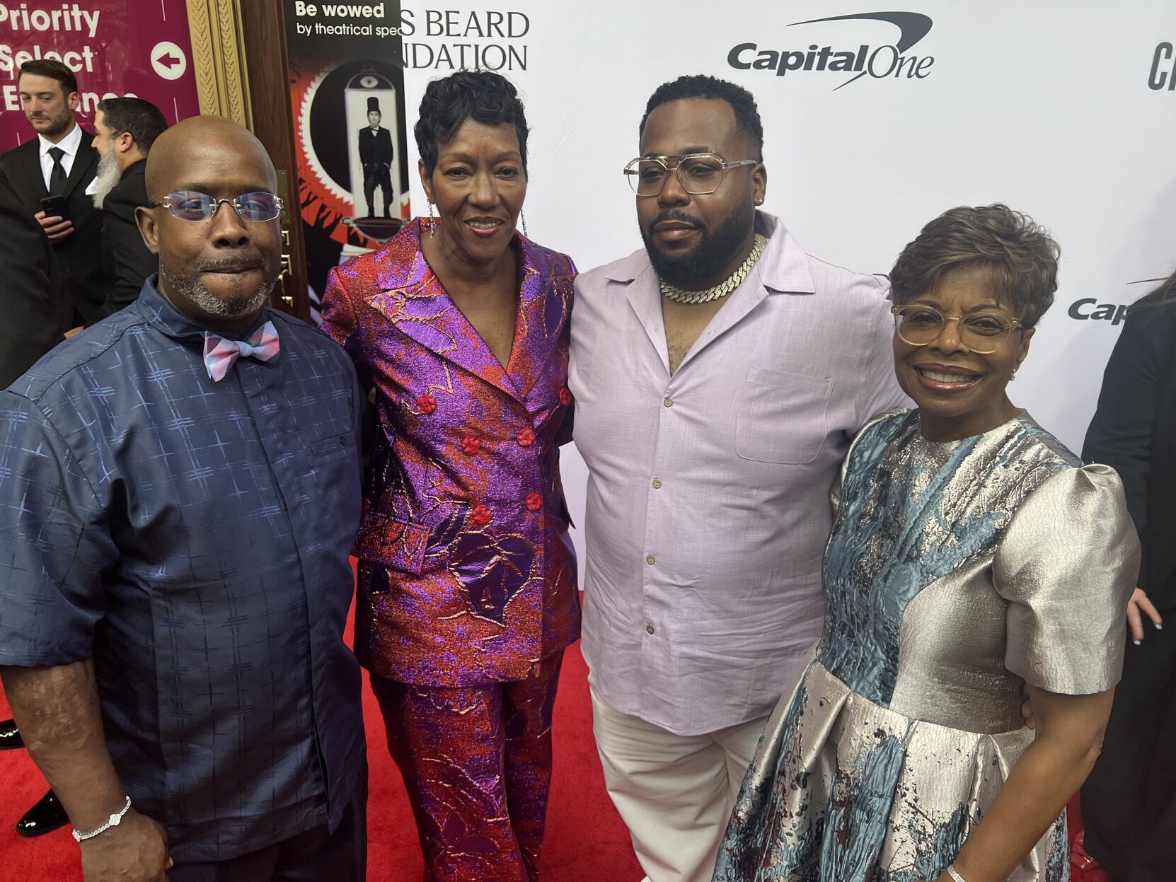 Lem's Bar-B-Q at the James Beard Awards: Billy Lemons, Lynn Walker-Harvey, Kameron Lemons and Carmen Lemons. (Photo by Candace Jordan)